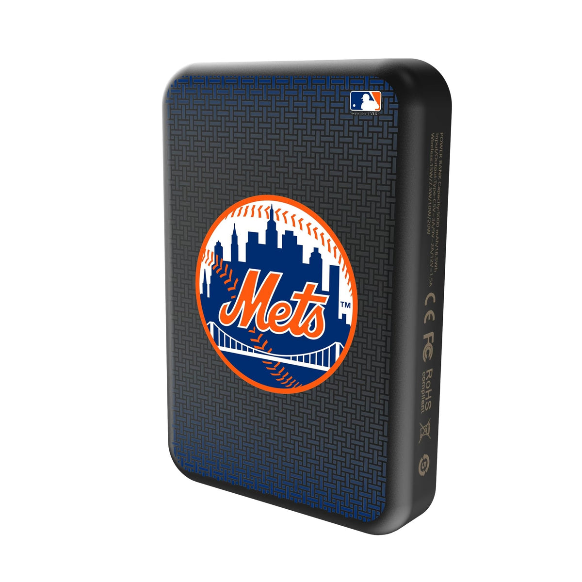 New York Mets Linen Wireless Mag Power Bank 2