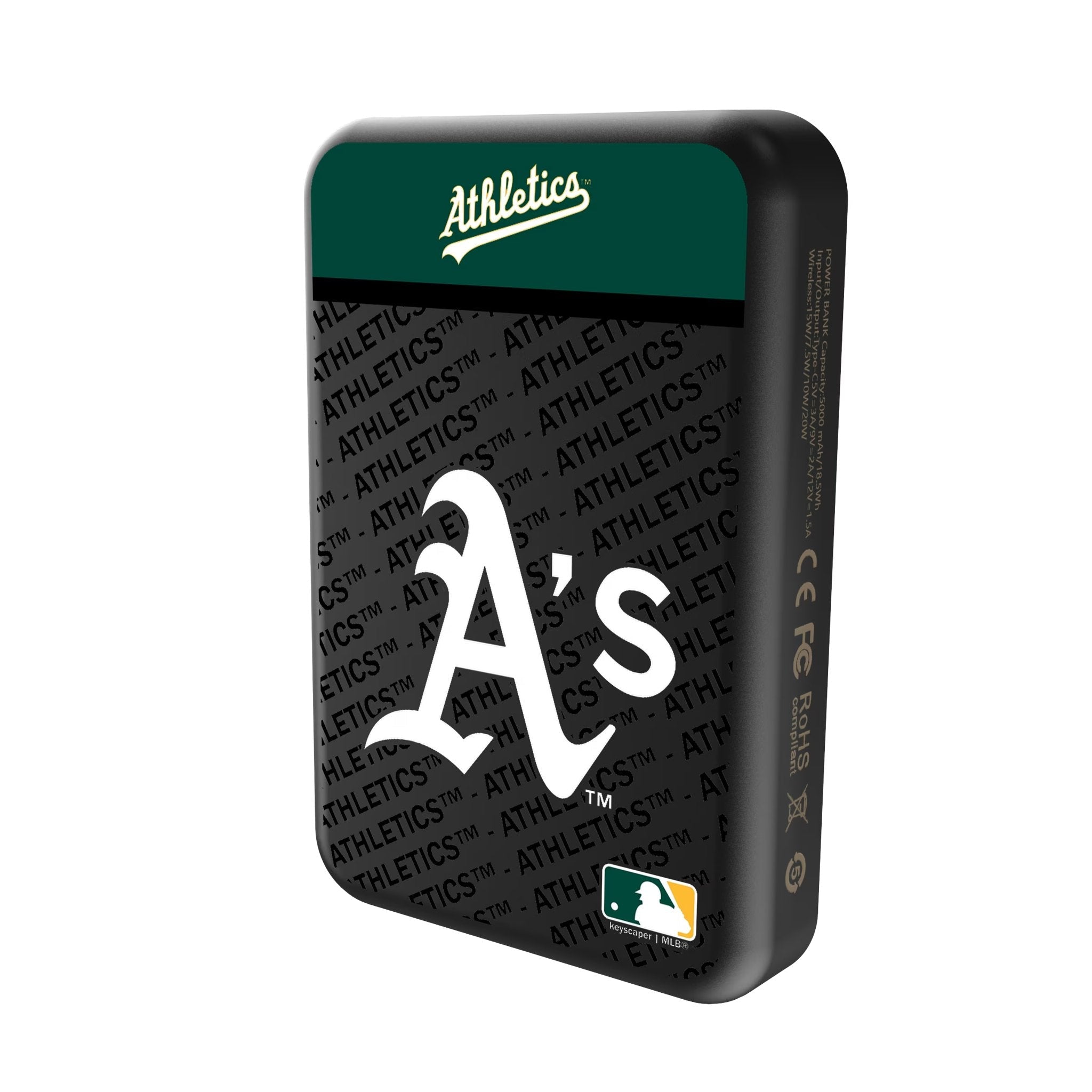Oakland Athletics Endzone Plus Wireless Mag Power Bank 2