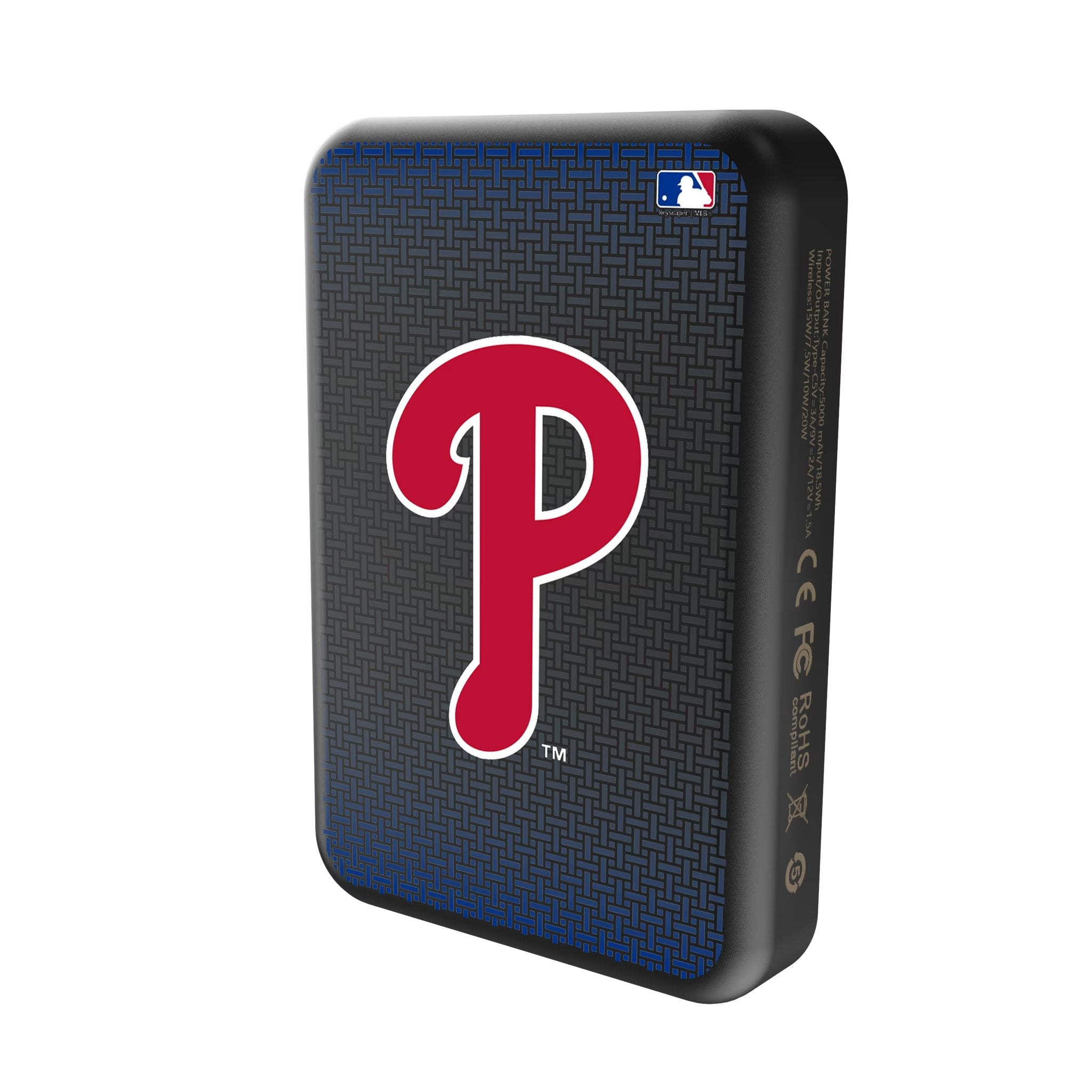 Philadelphia Phillies Linen Wireless Mag Power Bank 2