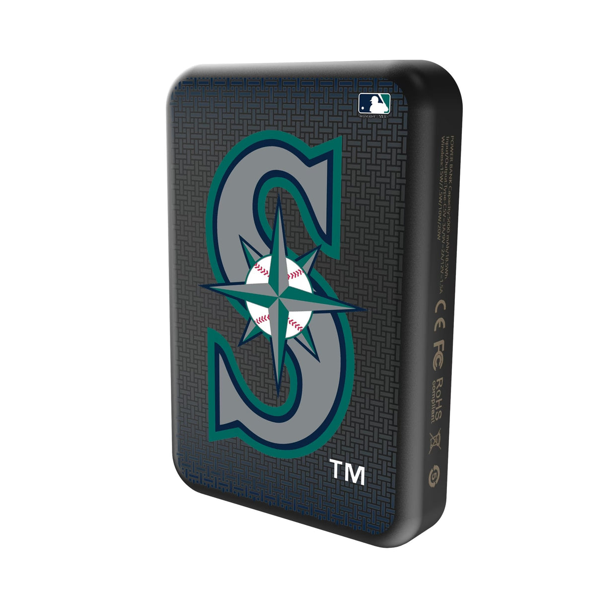 Seattle Mariners Linen Wireless Mag Power Bank 2