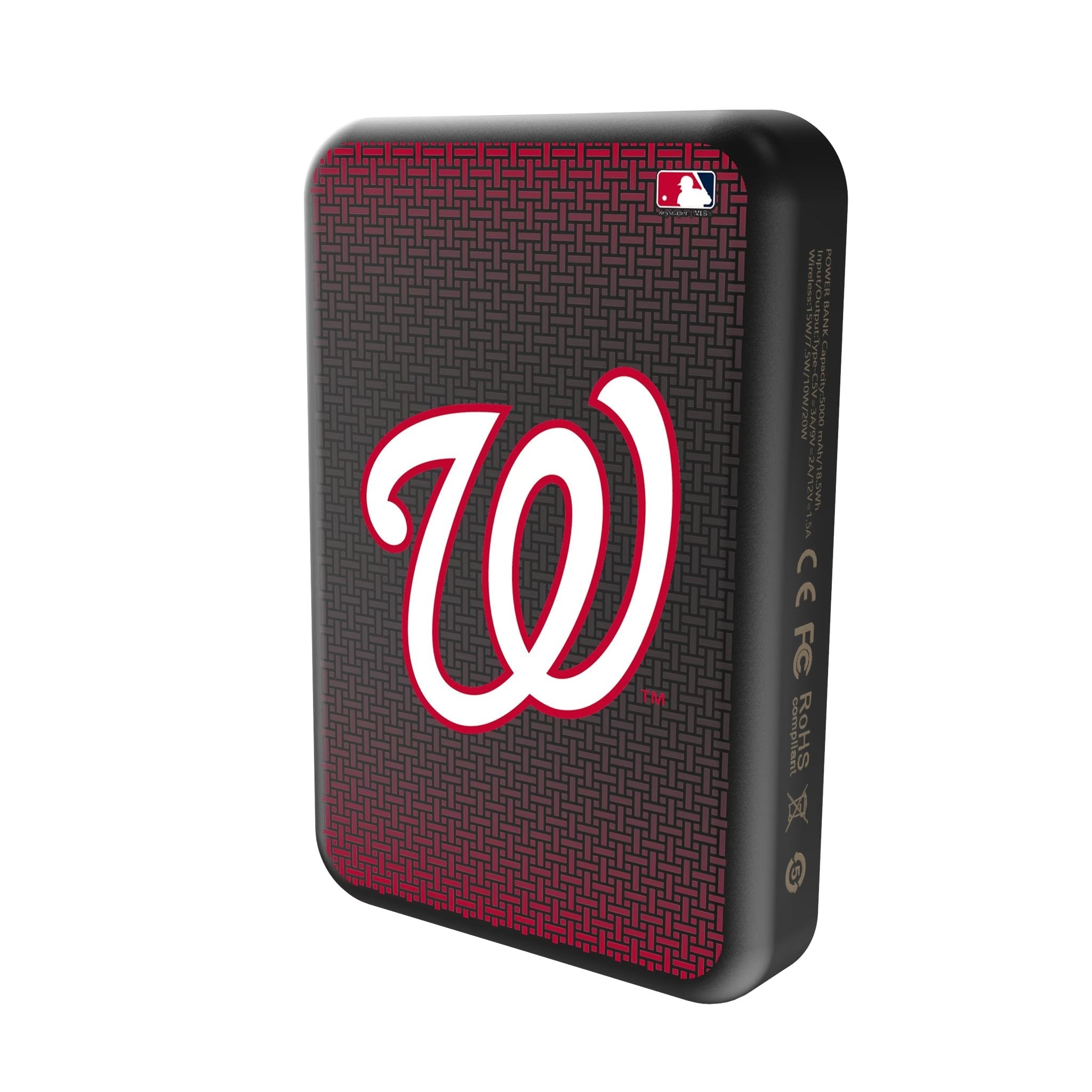 Washington Nationals Linen Wireless Mag Power Bank
