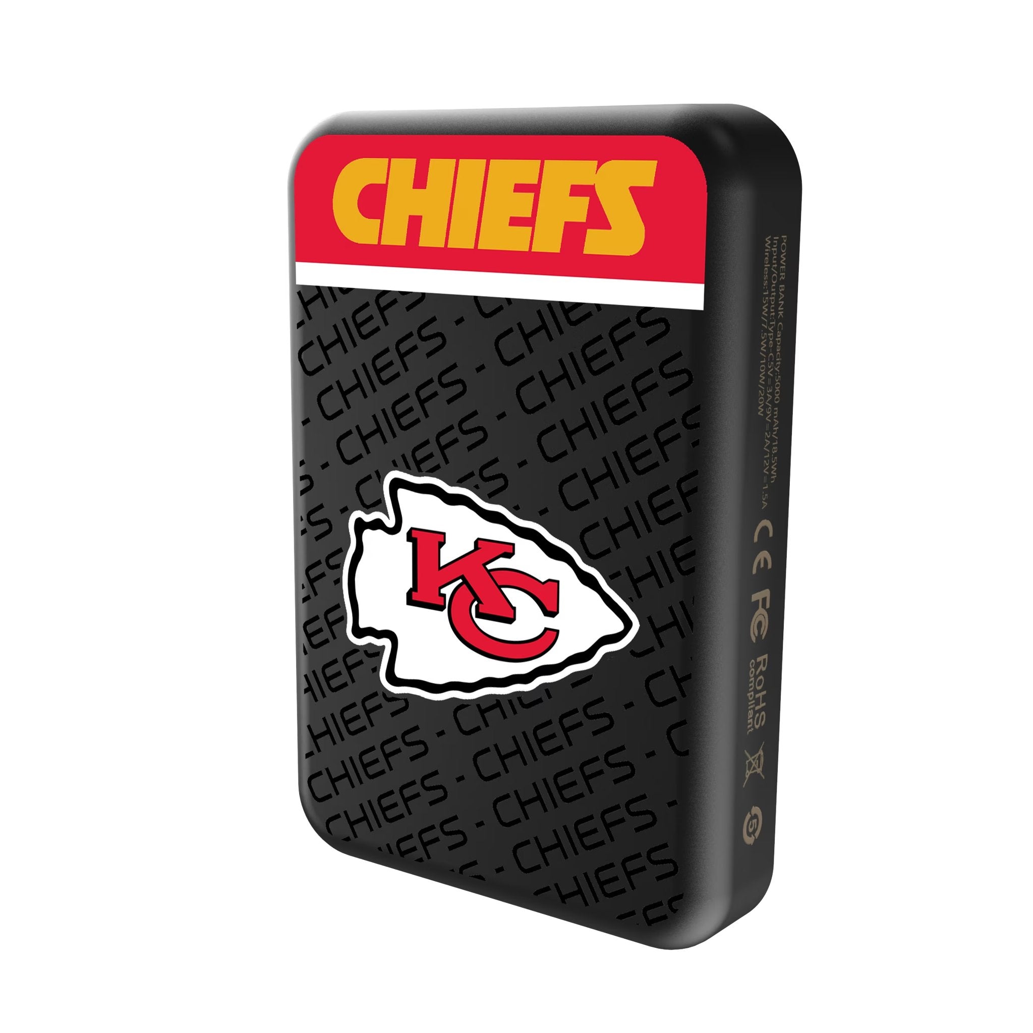 Kansas City Chiefs Endzone Plus Wireless Mag Power Bank