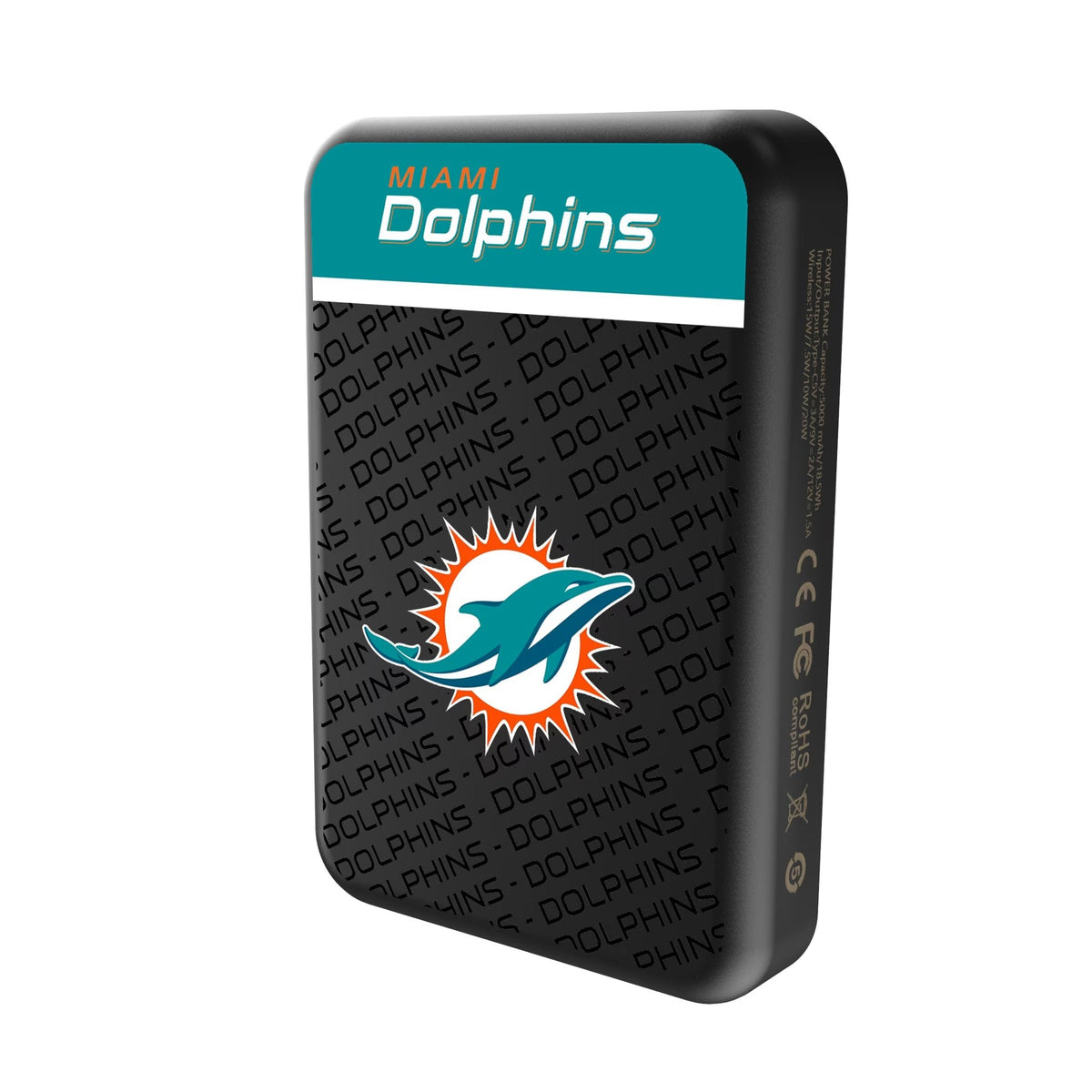 Miami Dolphins Endzone Plus Wireless Mag Power Bank 2