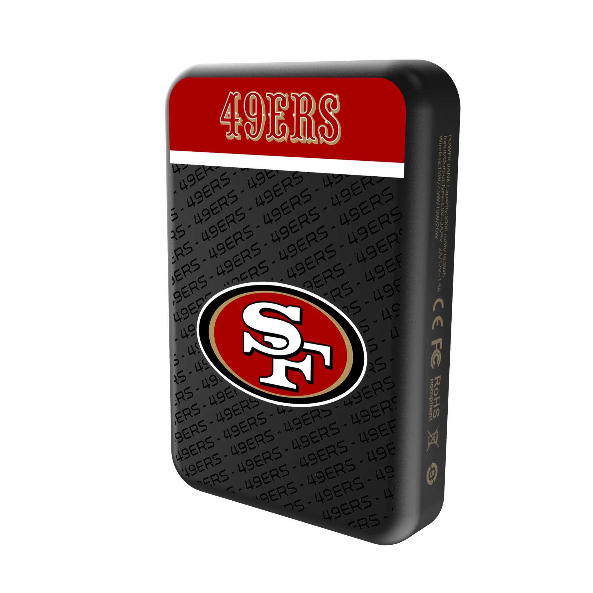 San Francisco 49ers Endzone Plus Wireless Mag Power Bank