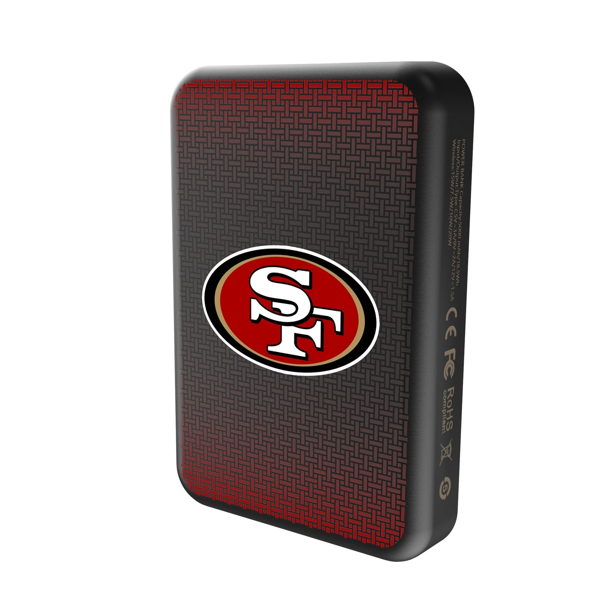 San Francisco 49ers Linen Wireless Mag Power Bank 2