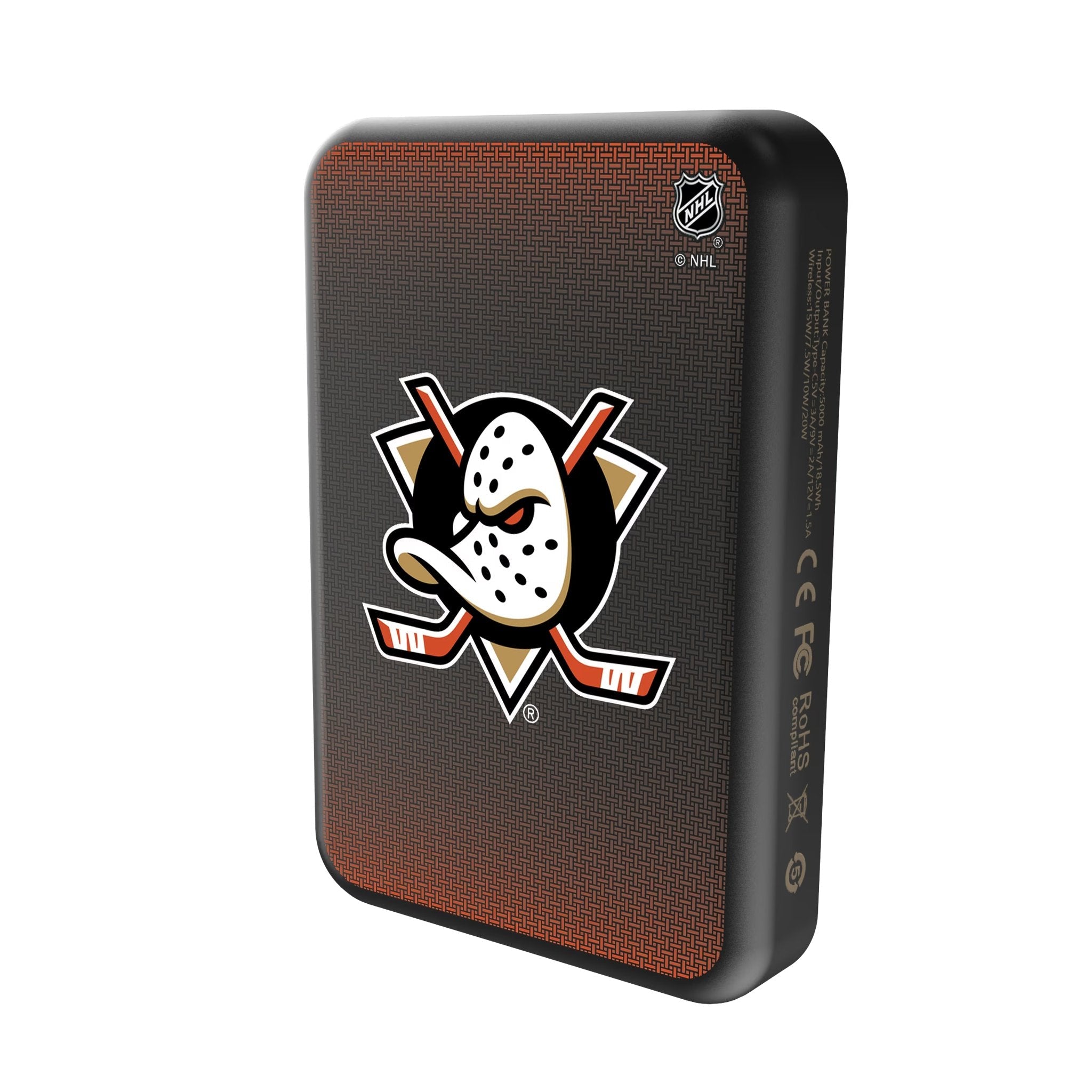 Anaheim Ducks Linen Wireless Mag Power Bank