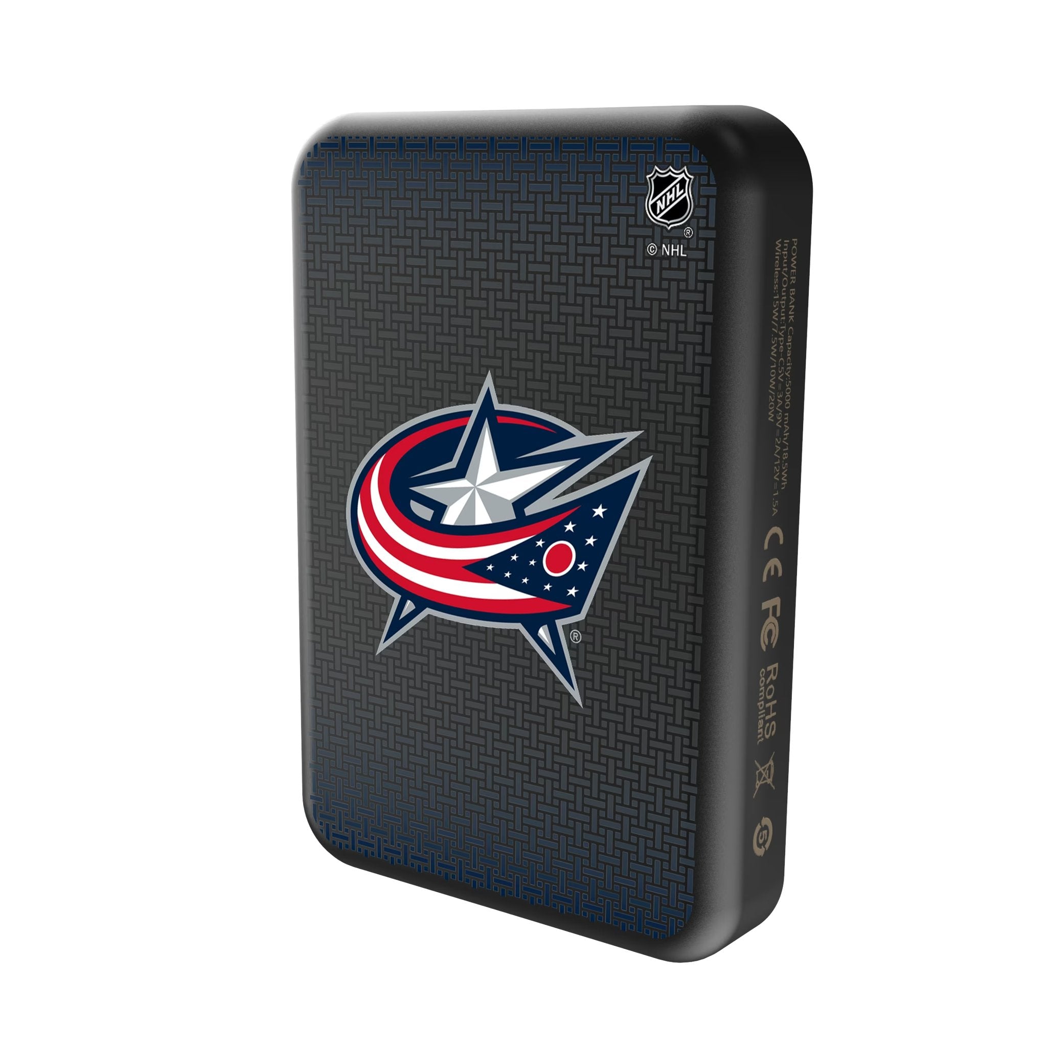 Columbus Blue Jackets Linen Wireless Mag Power Bank