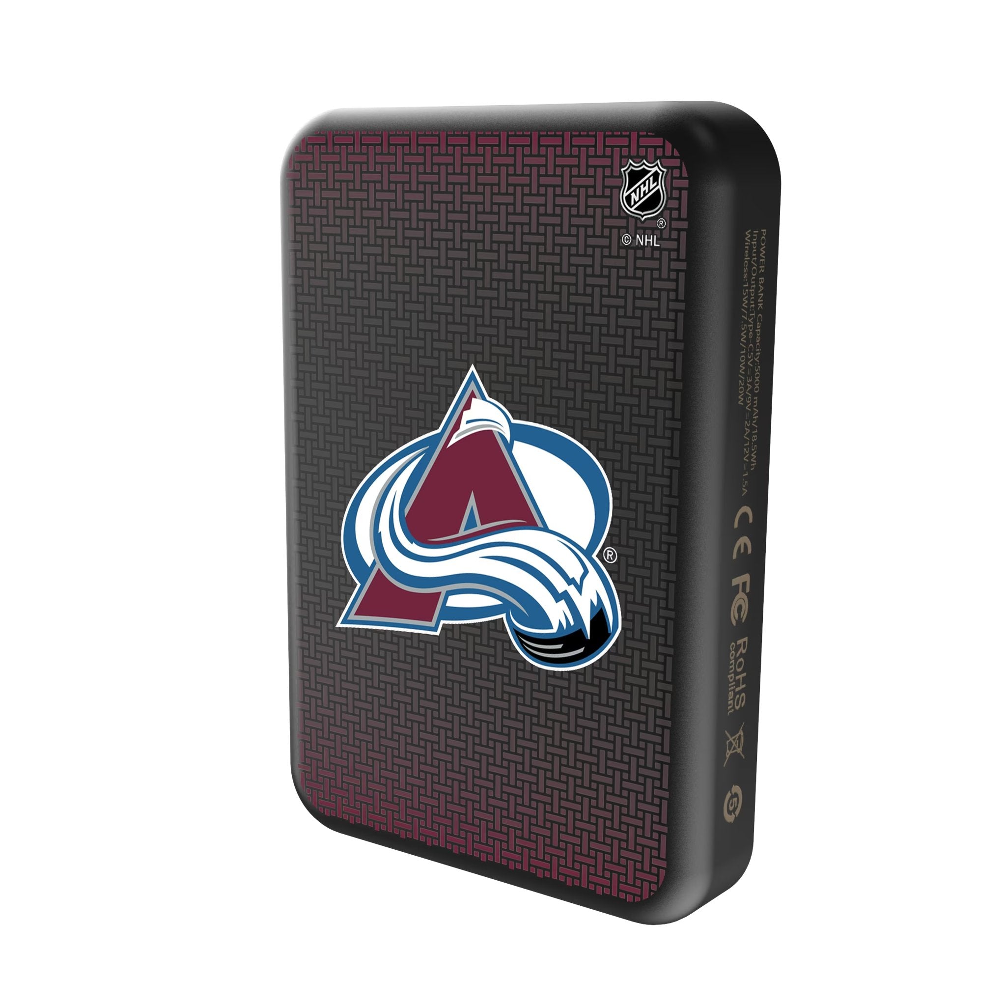Colorado Avalanche Linen Wireless Mag Power Bank