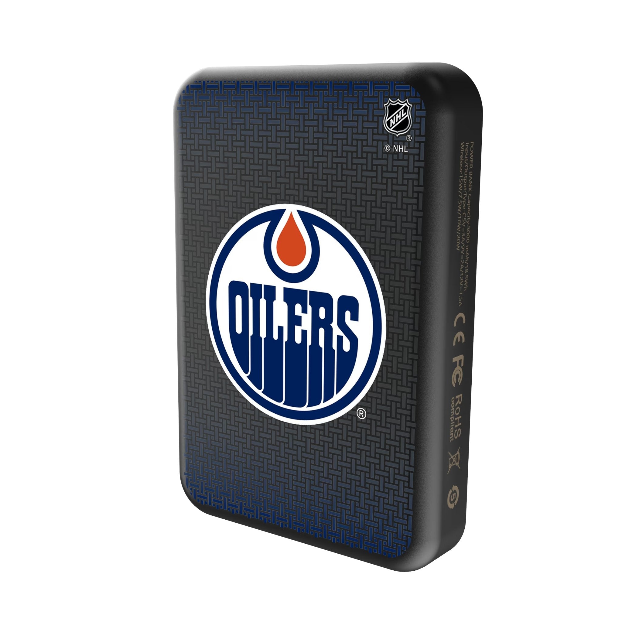 Edmonton Oilers Linen Wireless Mag Power Bank