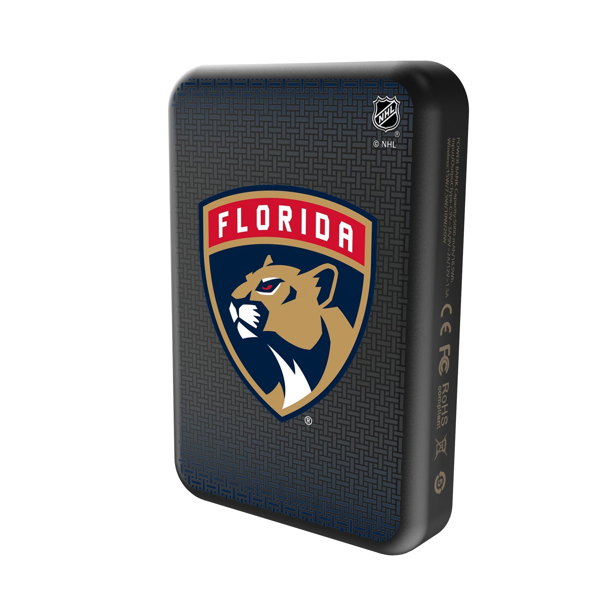 Florida Panthers Linen Wireless Mag Power Bank