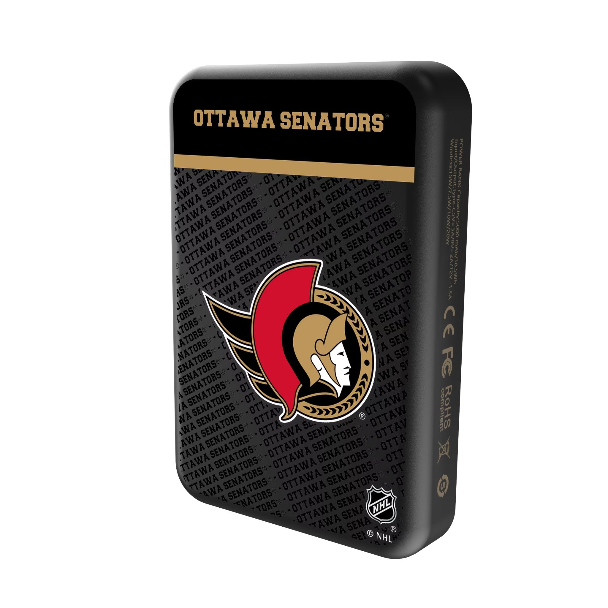 Ottawa Senators Endzone Plus Wireless Mag Power Bank