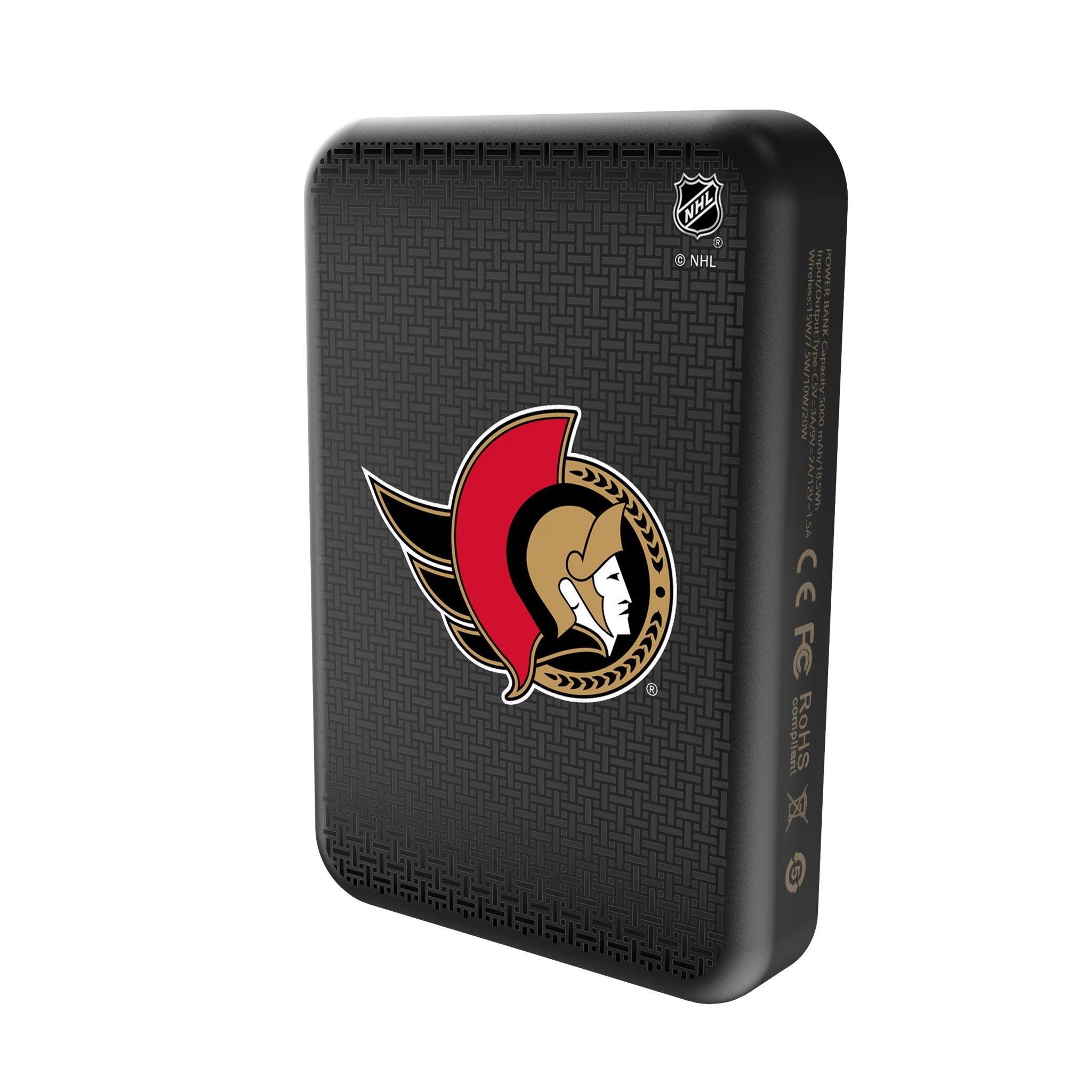 Ottawa Senators Linen Wireless Mag Power Bank