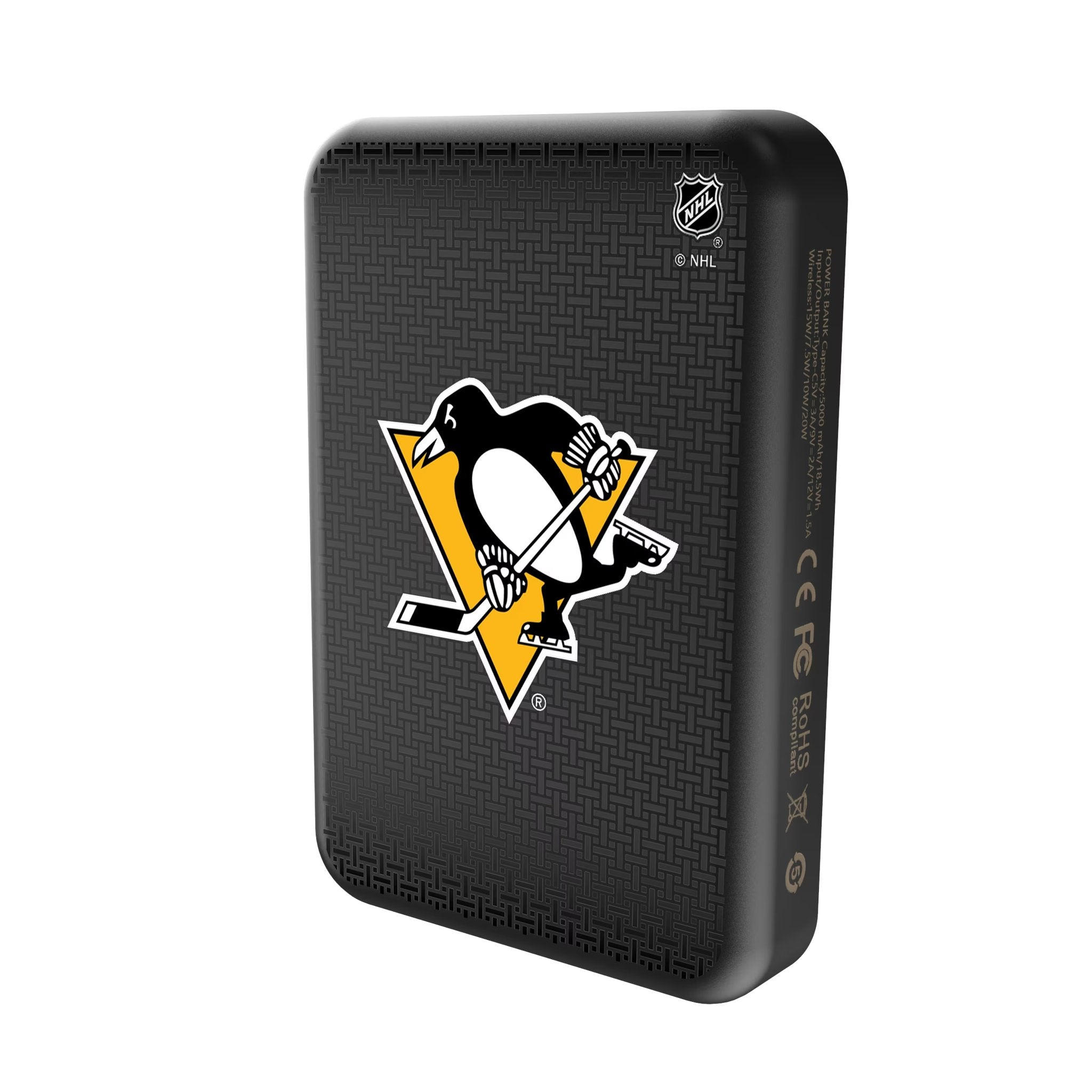 Pittsburgh Penguins Linen Wireless Mag Power Bank