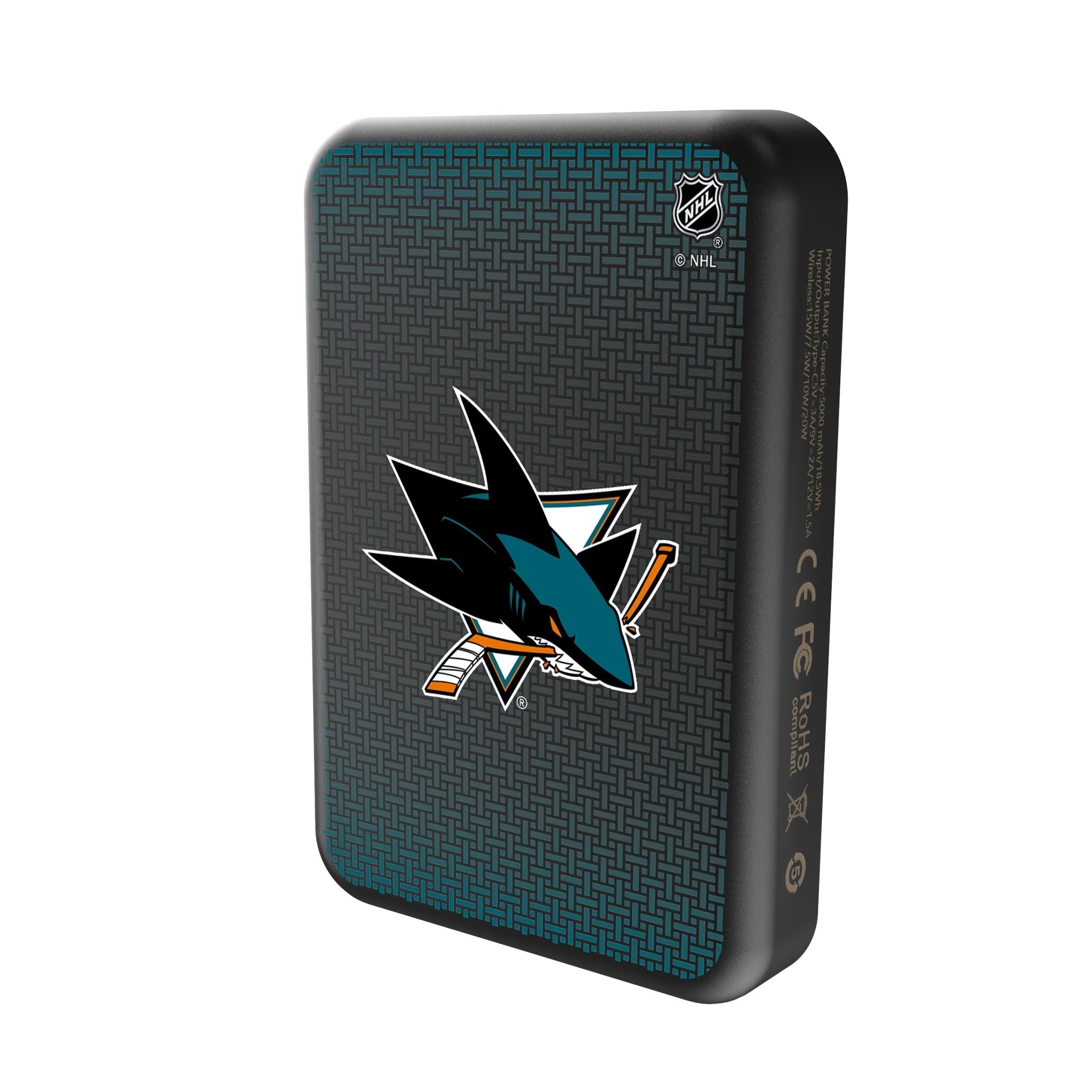 San Jose Sharks Linen Wireless Mag Power Bank