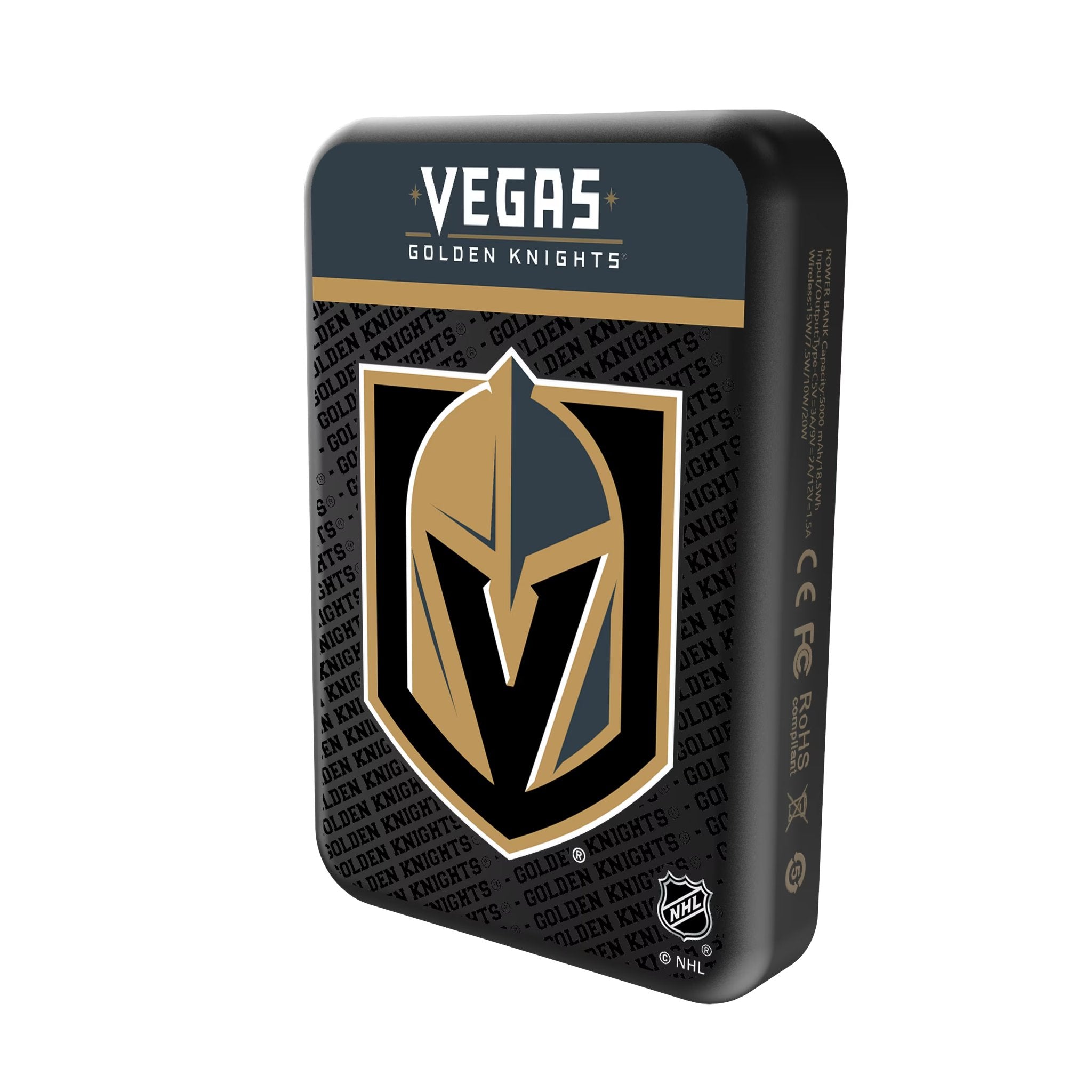 Vegas Golden Knights Endzone Plus Wireless Mag Power Bank