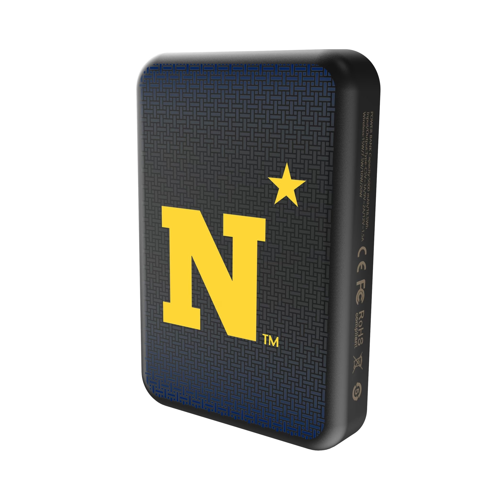 United State Naval Academy Midshipmen Linen Wireless Mag Power Bank