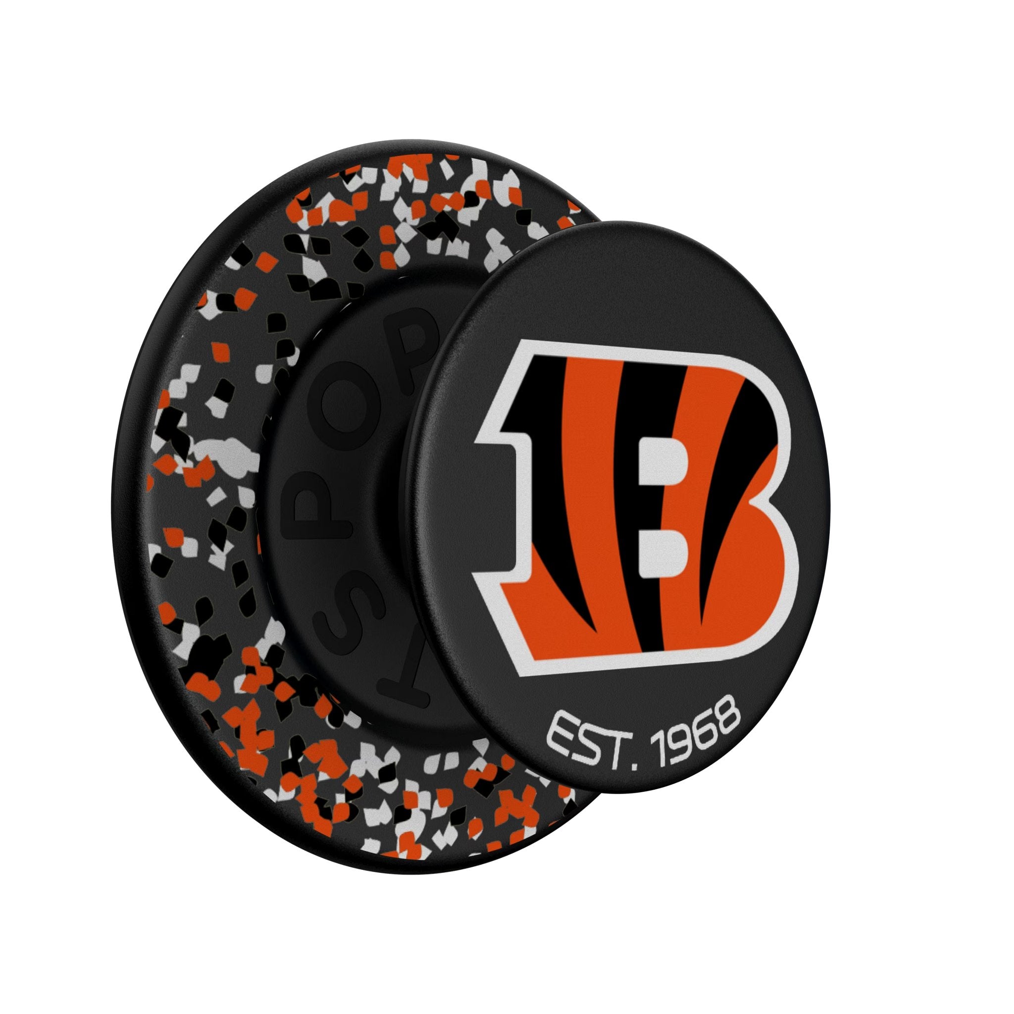 Cincinnati Bengals Confetti PopSockets Magnetic Phone Grip and Stand 2