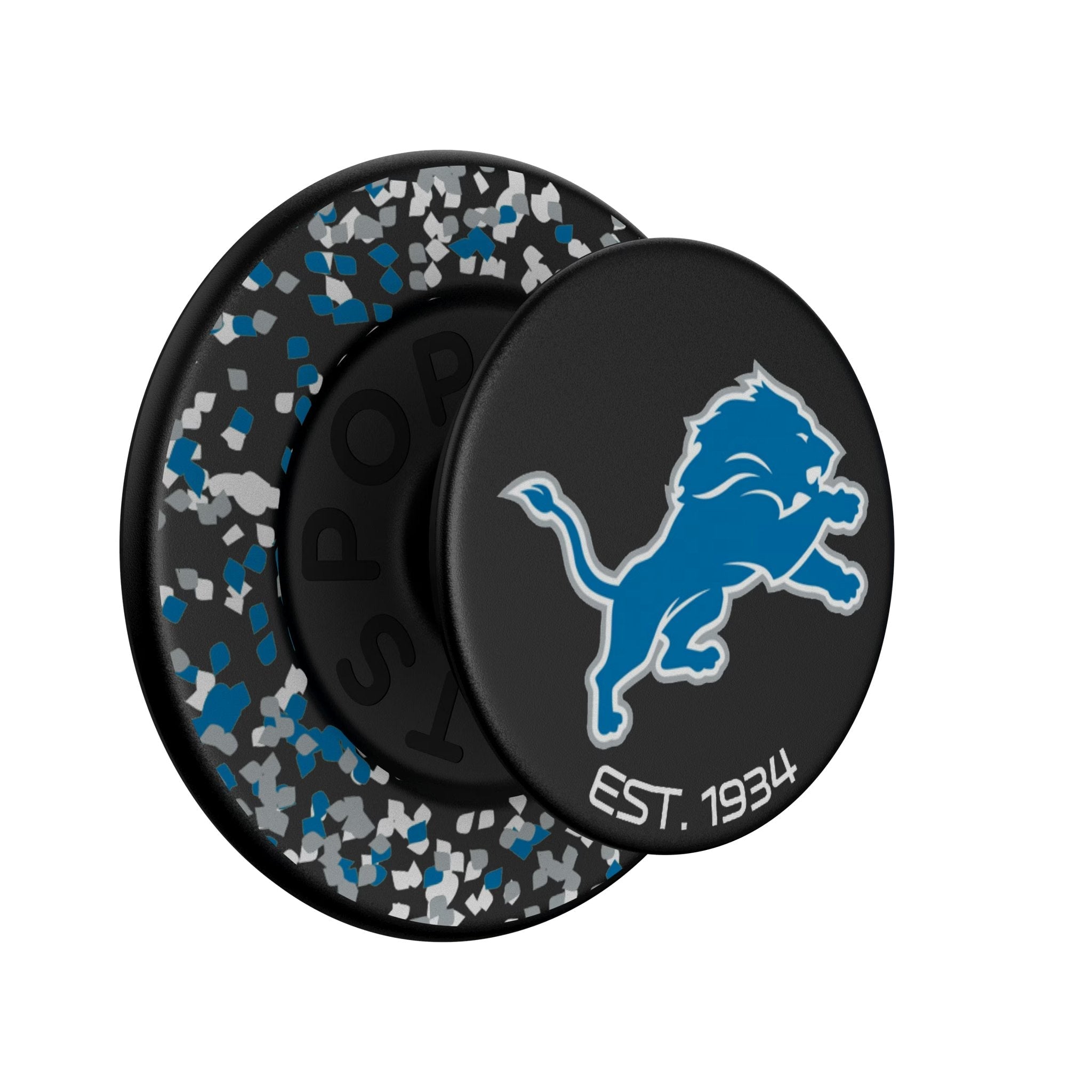 Detroit Lions Confetti PopSockets Magnetic Phone Grip and Stand 2