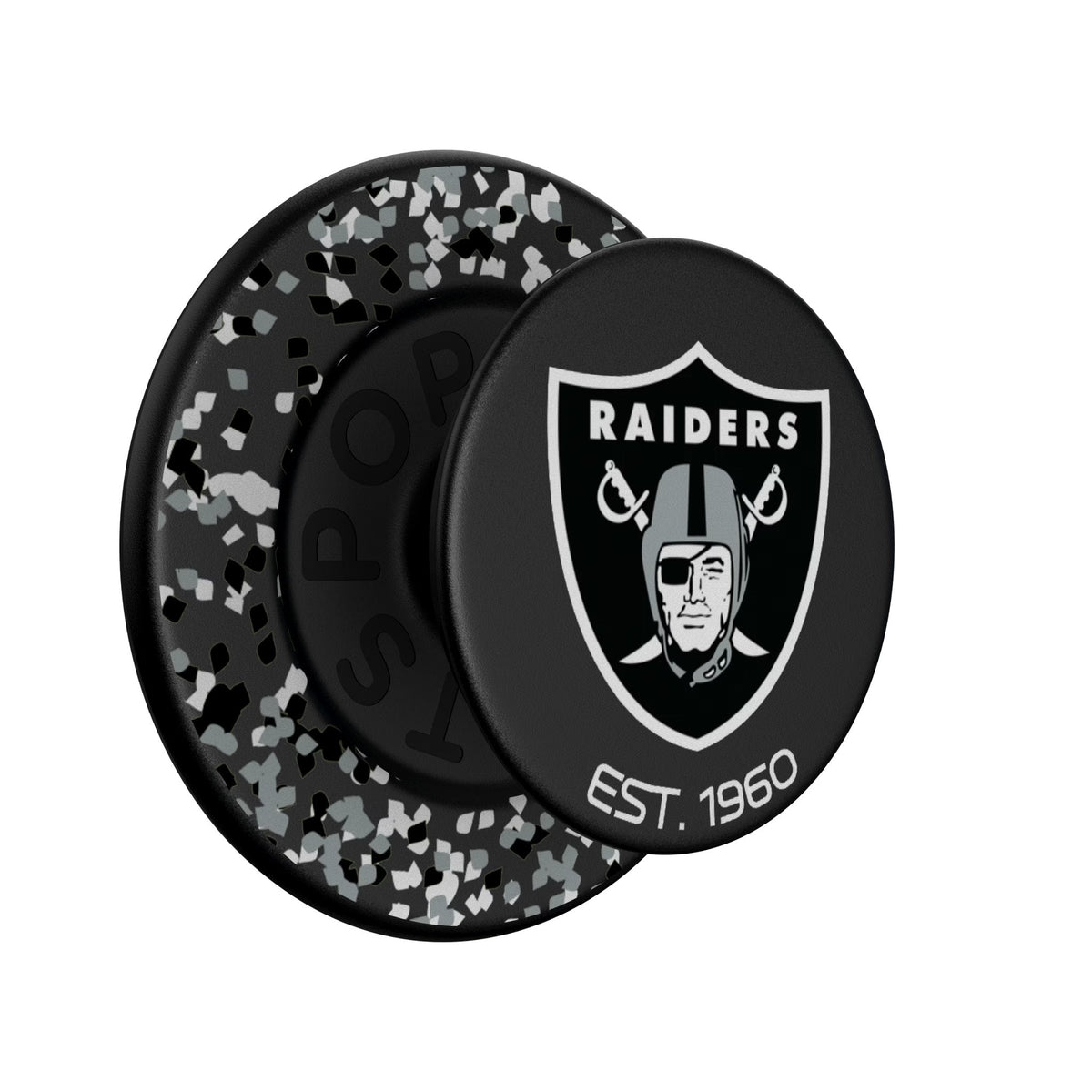 Las Vegas Raiders Confetti PopSockets Magnetic Phone Grip and Stand 2