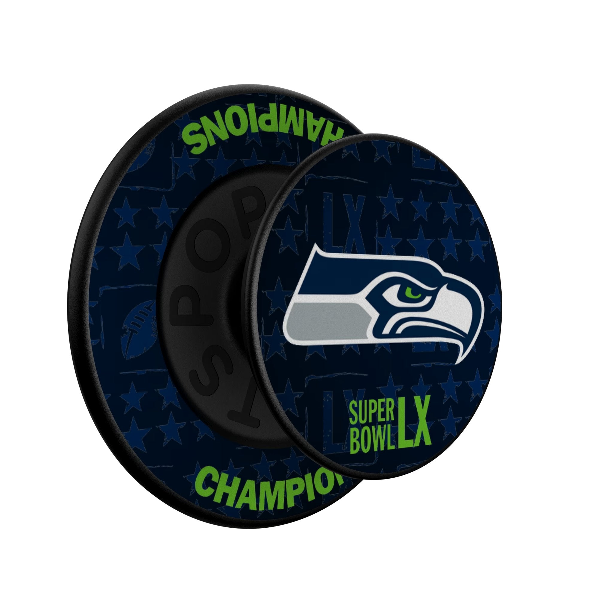 Seattle Seahawks 2026 Super Bowl PopSockets Magnetic Phone Grip and Stand 2