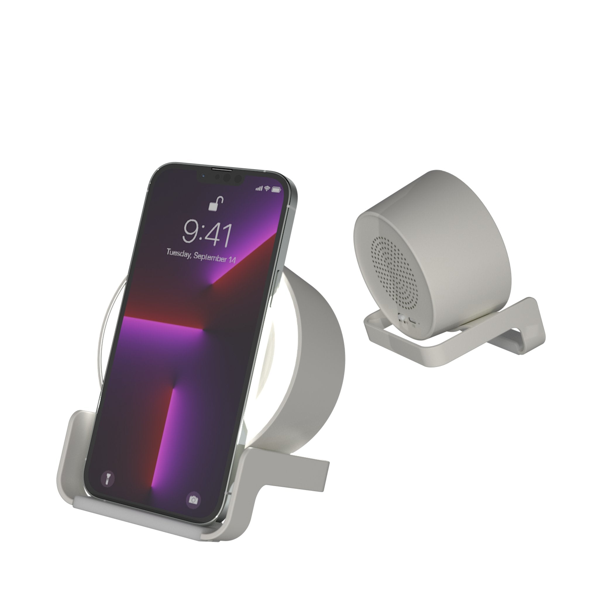 University of Illinois Fighting Illini Linen Night Light Charger and Bluetooth Speaker
