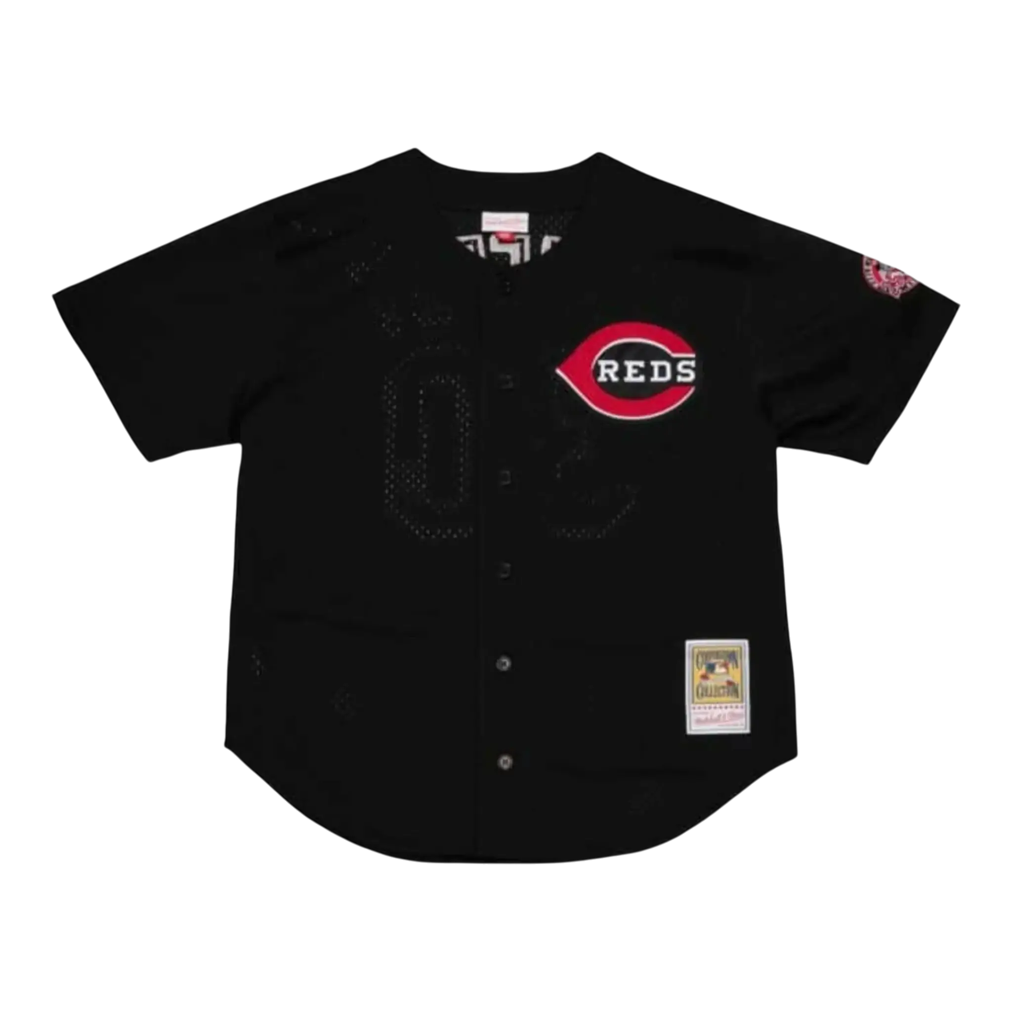 Mitchell & Ness Authentic Mesh BP Cincinnati Reds 2000 Ken Griffey Jr. Men Baseball Jersey Black 1