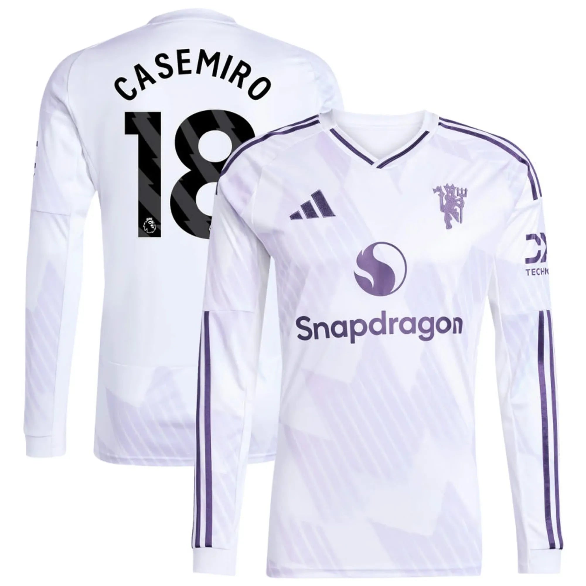 adidas 2025-26 Manchester United Men's Stadium Away Long-Sleeve Soccer Jersey 9