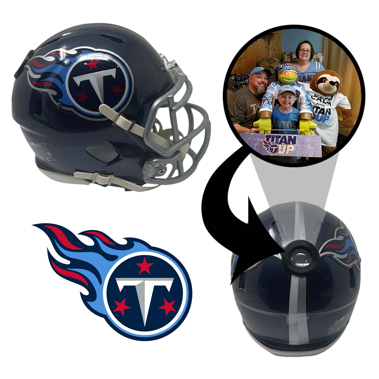 Tennessee Titans NFL Mini Helmet - Picture Inside 1