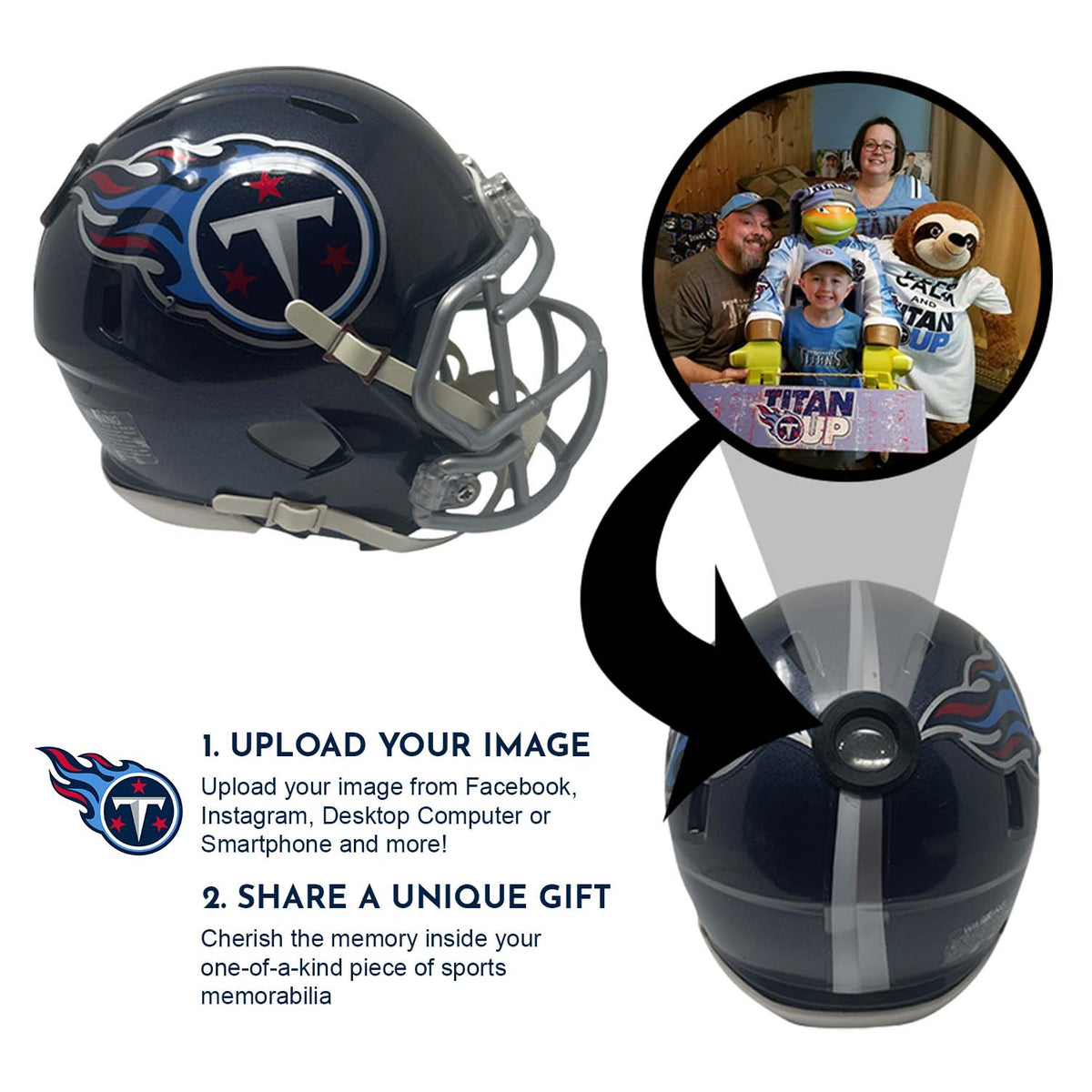 Tennessee Titans NFL Mini Helmet - Picture Inside 2