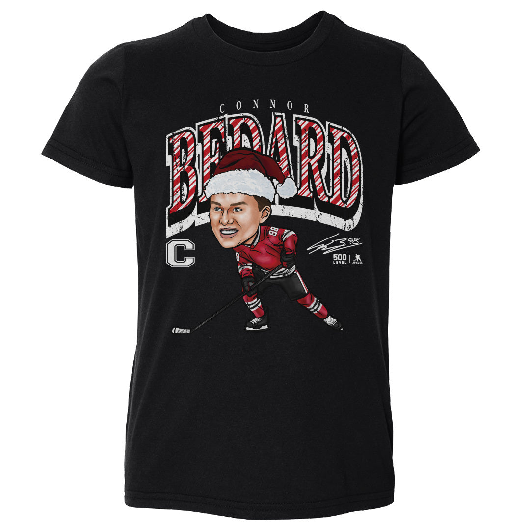 Connor Bedard Chicago Cartoon Santa Hat 3