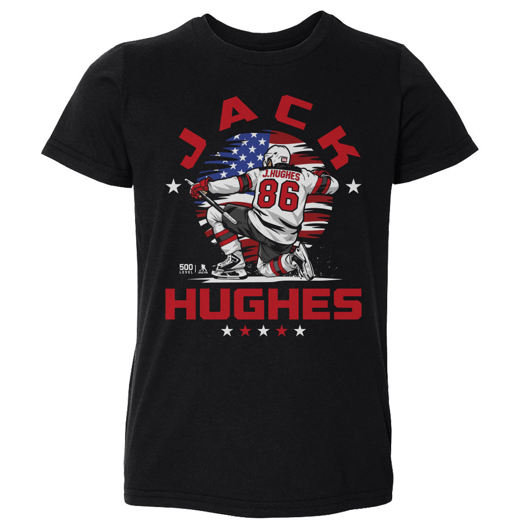 Jack Hughes New Jersey USA Flag Celebration