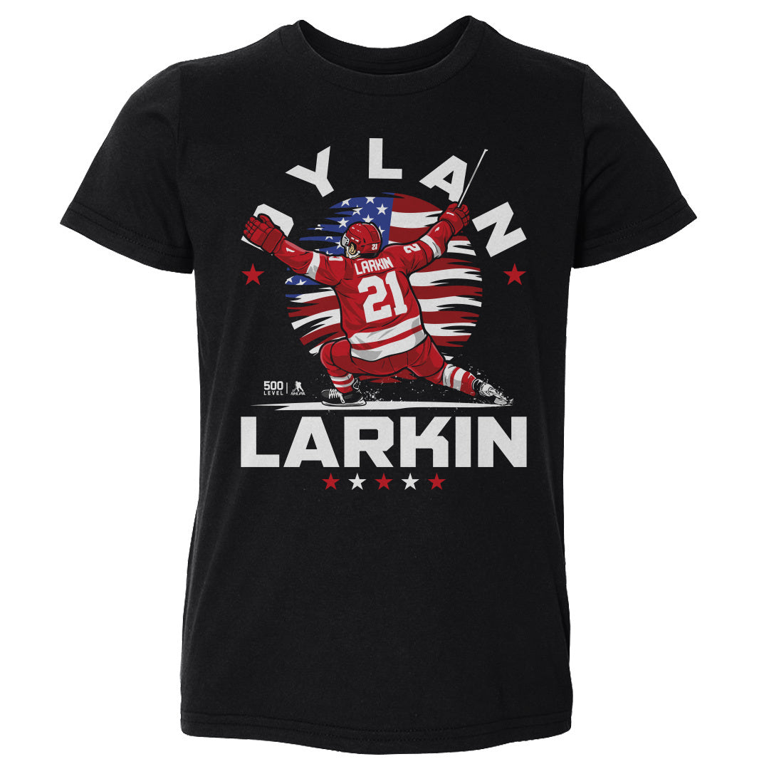 Dylan Larkin Detroit USA Flag Celebration