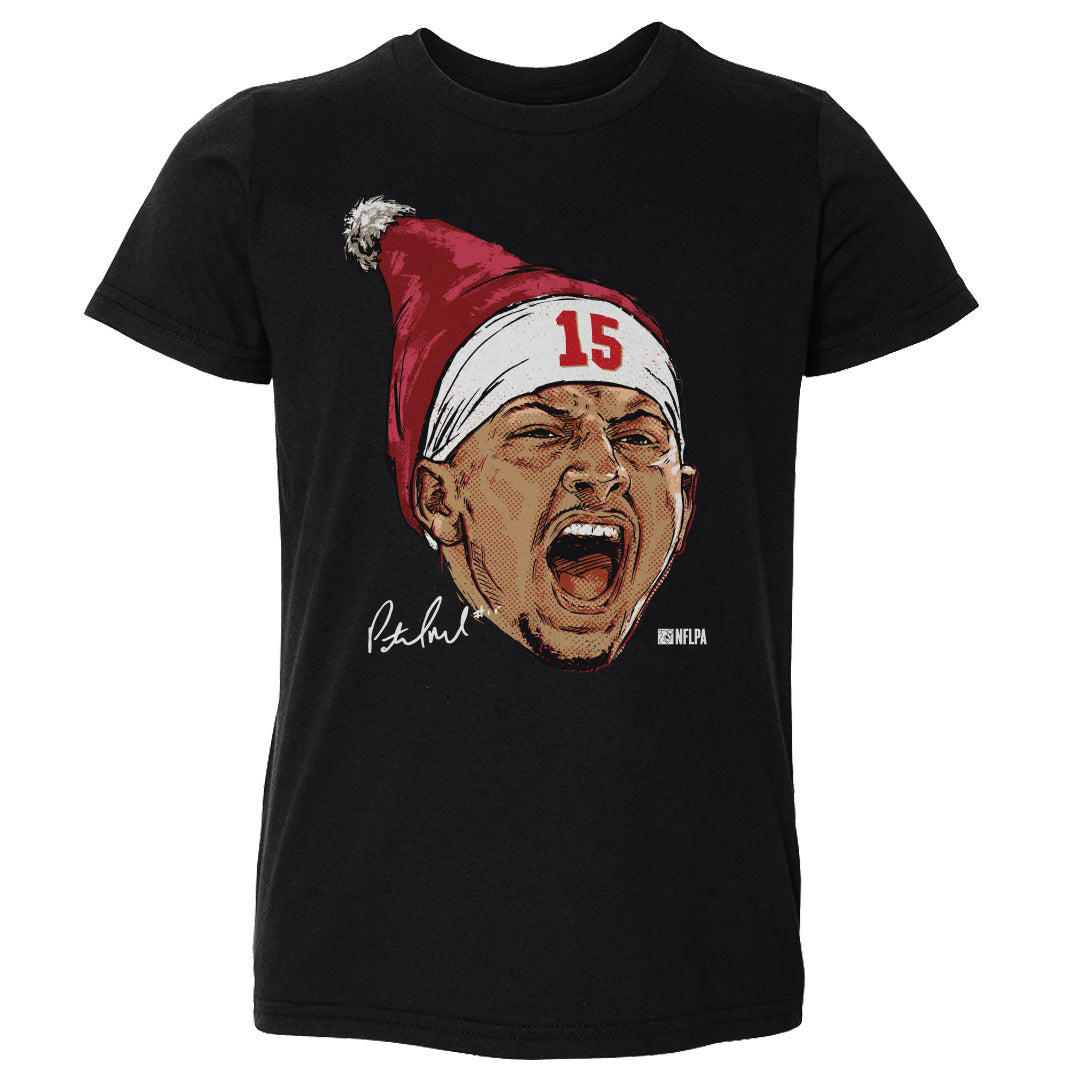 Patrick Mahomes Kansas City Portrait Santa Hat