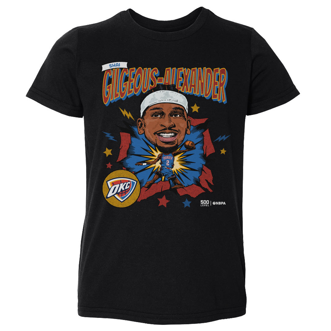 Shai Gilgeous-Alexander Oklahoma City Thunder Caricature Retro