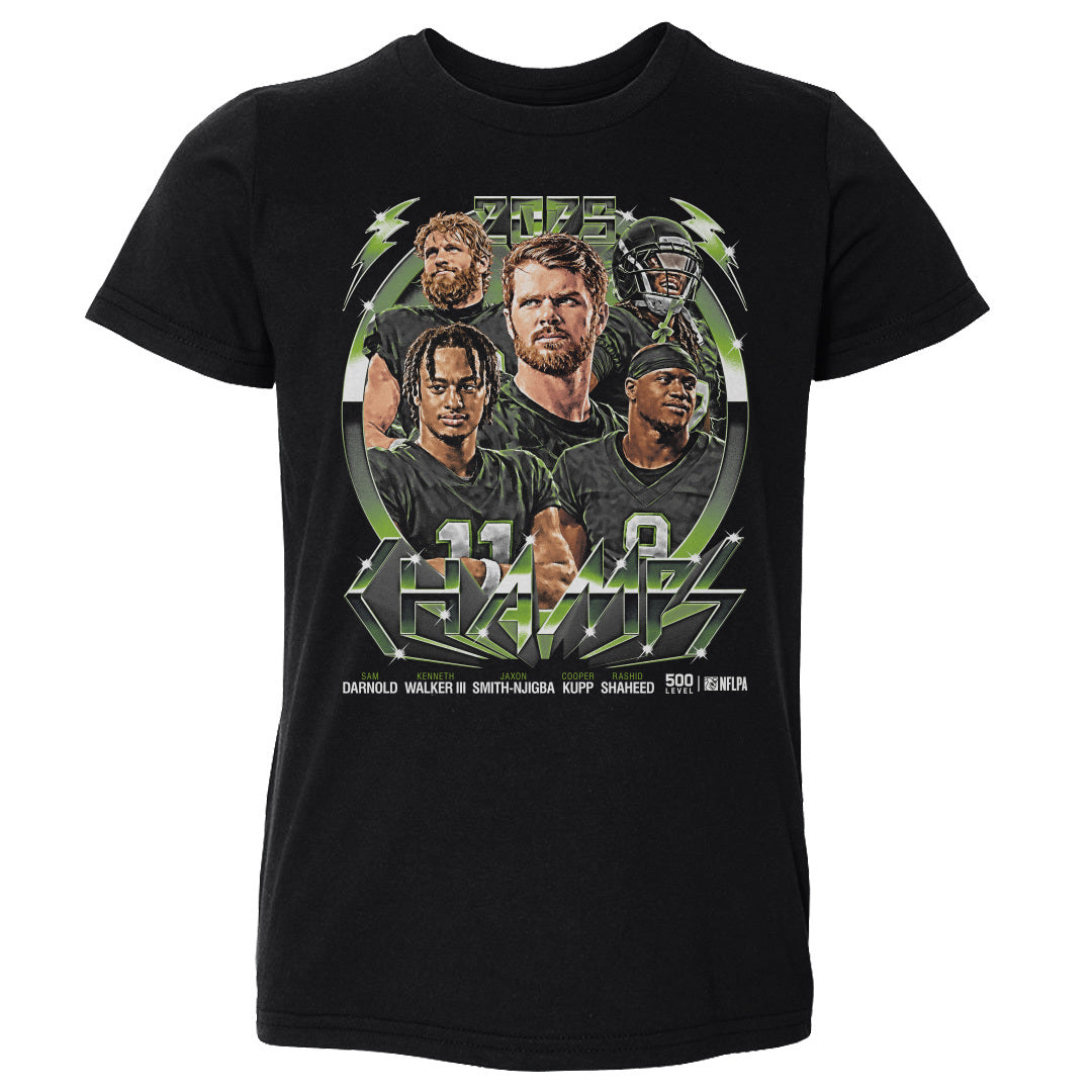 Seattle Football 2025 Champs Vintage Neon