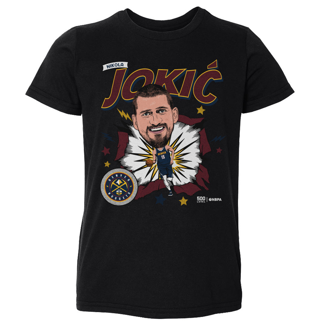 Nikola Jokic Denver Nuggets Caricature Retro