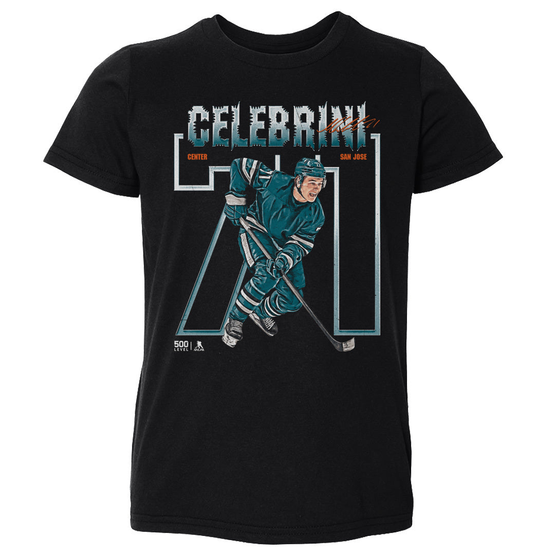 Macklin Celebrini San Jose Number Outline