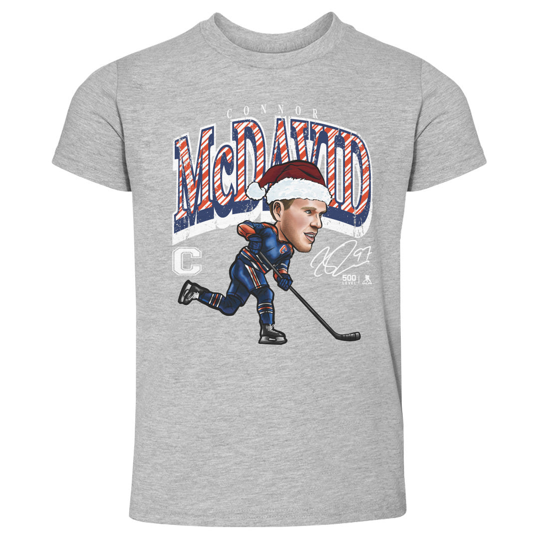 Connor McDavid Edmonton Cartoon Santa Hat