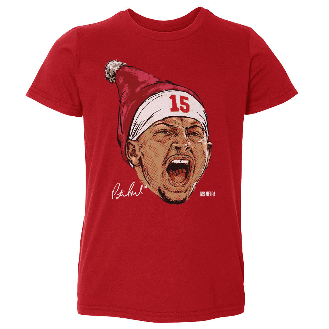 Patrick Mahomes Kansas City Portrait Santa Hat 3