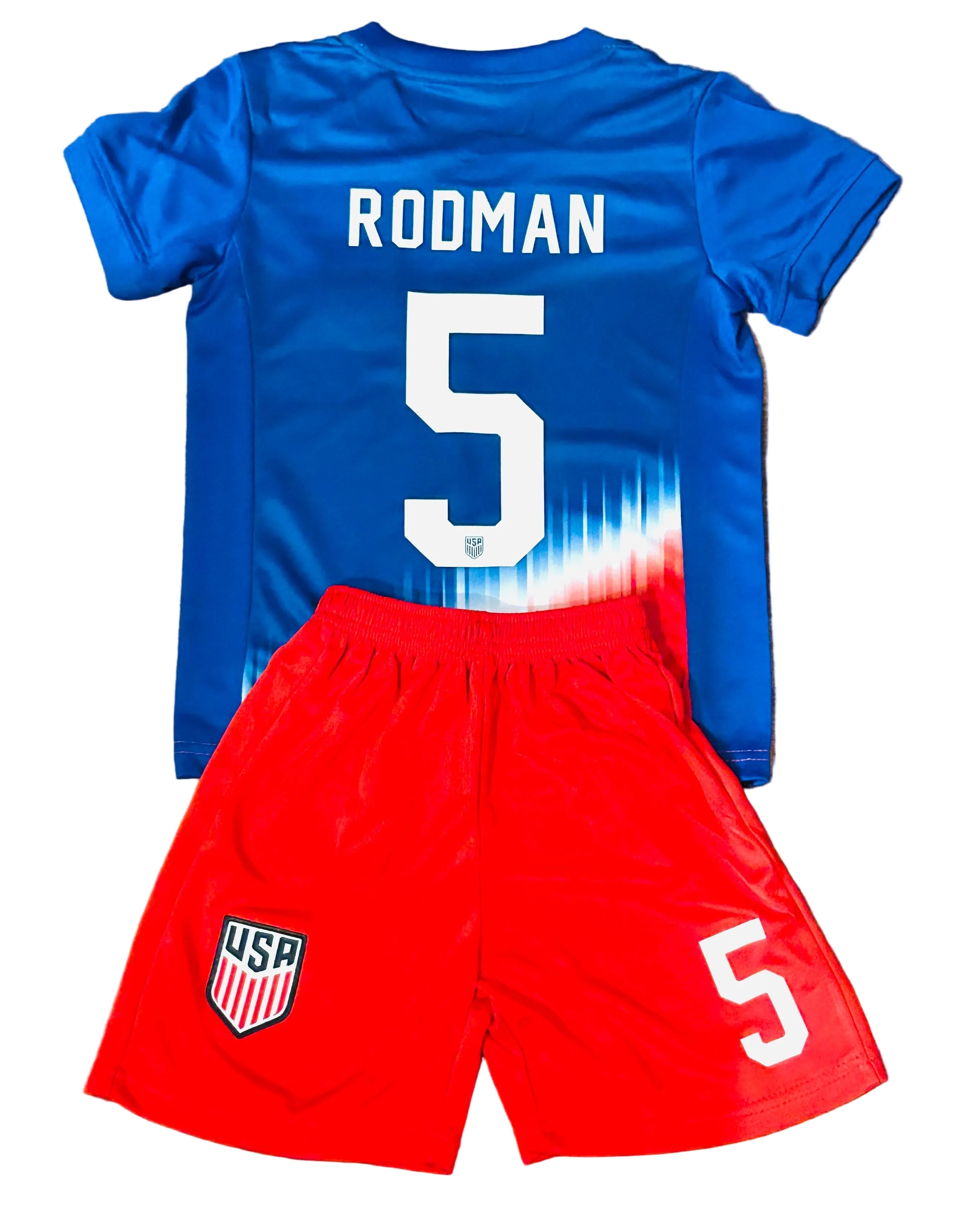 Trinity Rodman USA Kids Soccer Jersey Set - Toddler & Youth Sizing 2