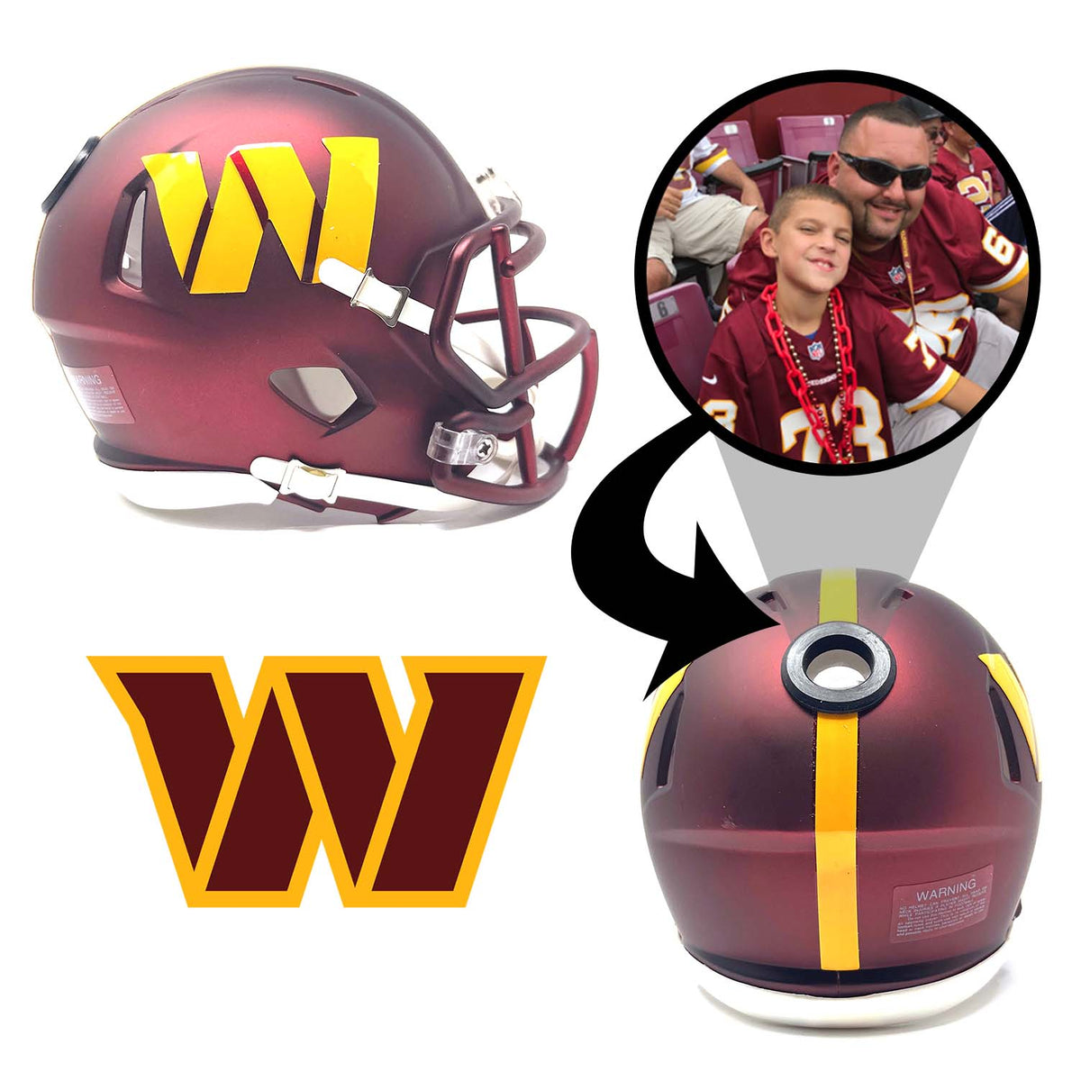 Washington Commanders NFL Mini Helmet - Picture Inside 1