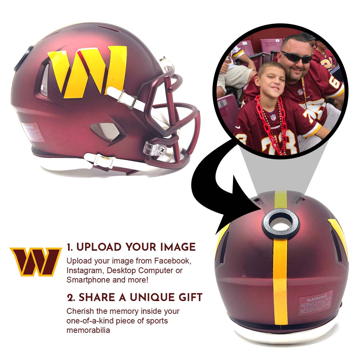 Washington Commanders NFL Mini Helmet - Picture Inside 2
