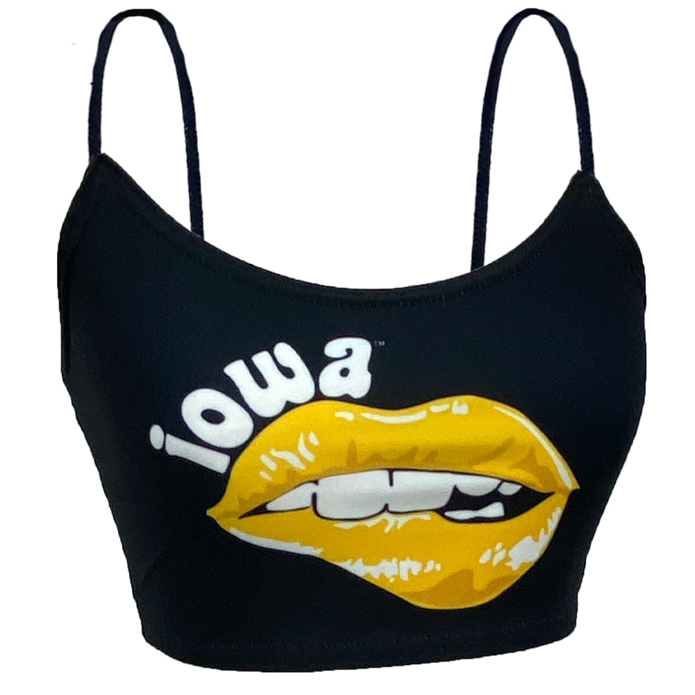 Iowa Hawkeyes Lips Spaghetti Tank | lojobands 3