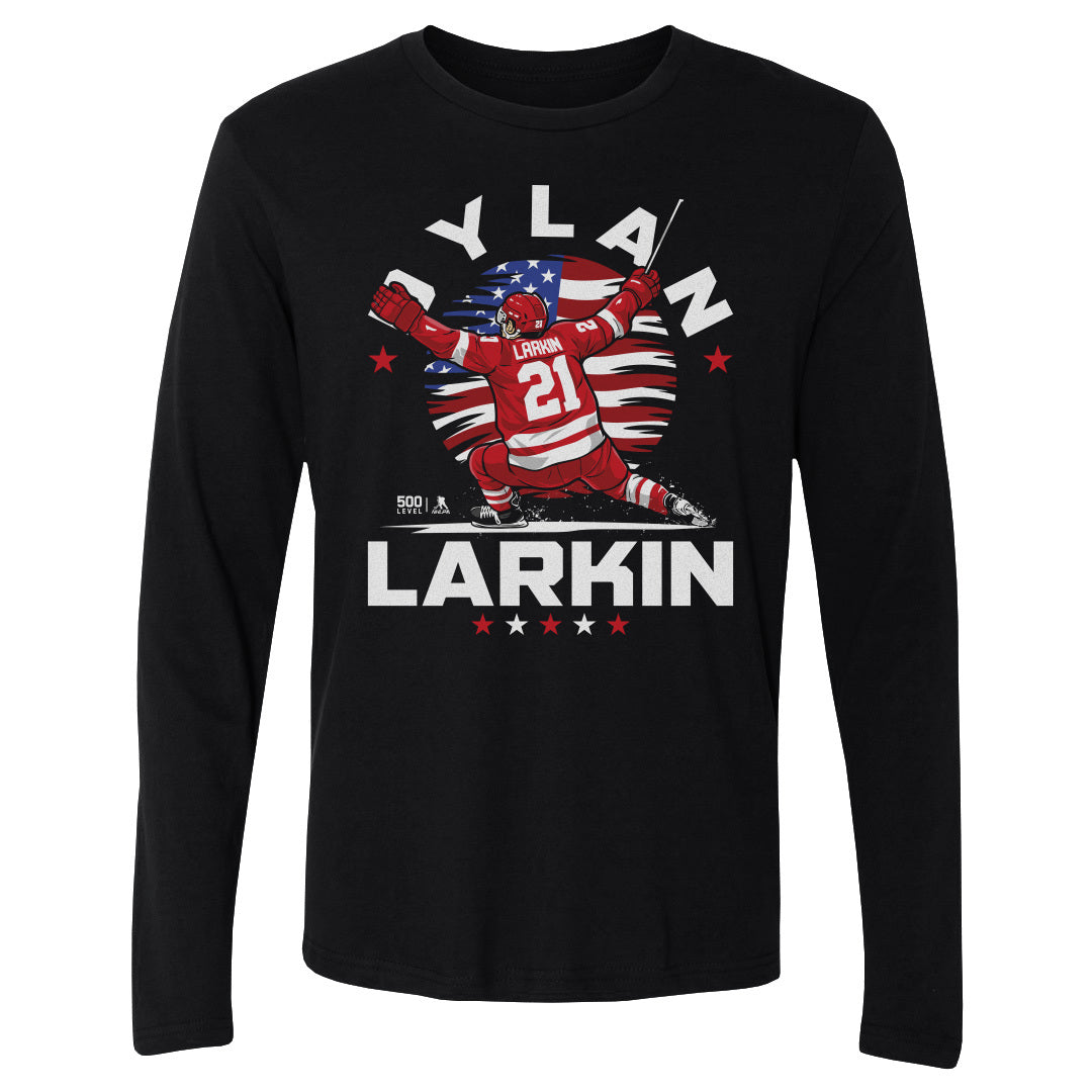 Dylan Larkin Detroit USA Flag Celebration
