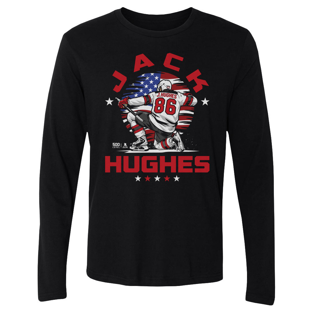 Jack Hughes New Jersey USA Flag Celebration