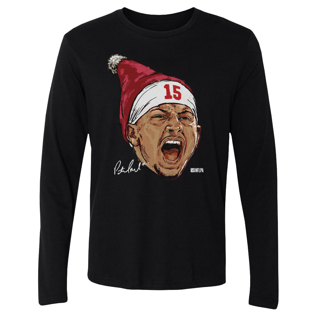 Patrick Mahomes Kansas City Portrait Santa Hat 3