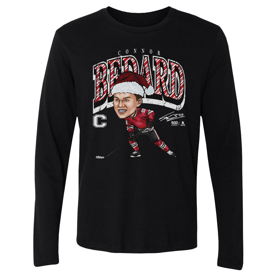 Connor Bedard Chicago Cartoon Santa Hat 3
