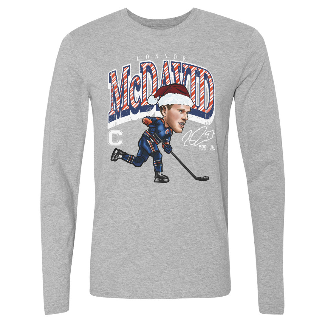 Connor McDavid Edmonton Cartoon Santa Hat