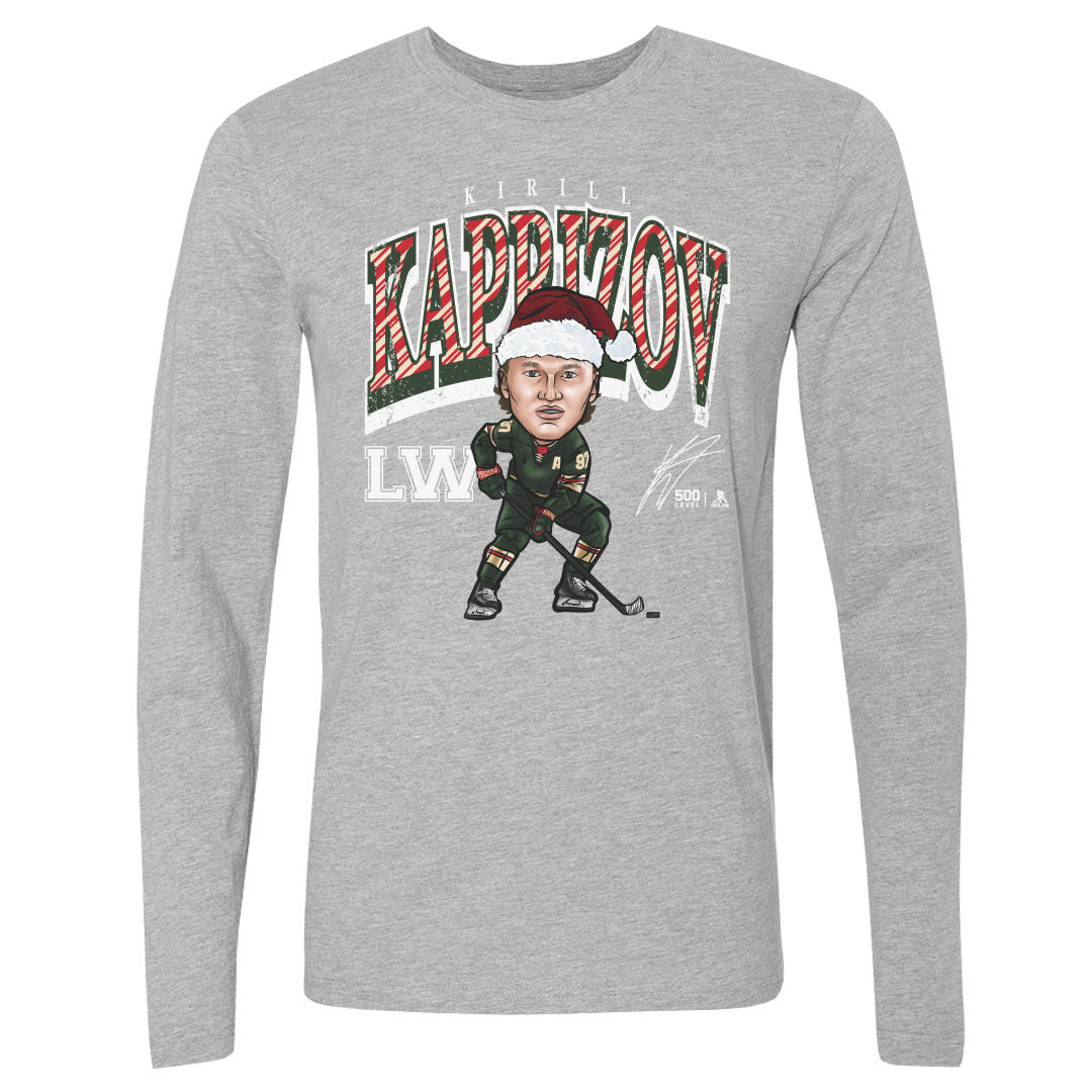 Kirill Kaprizov Minnesota Cartoon Santa Hat