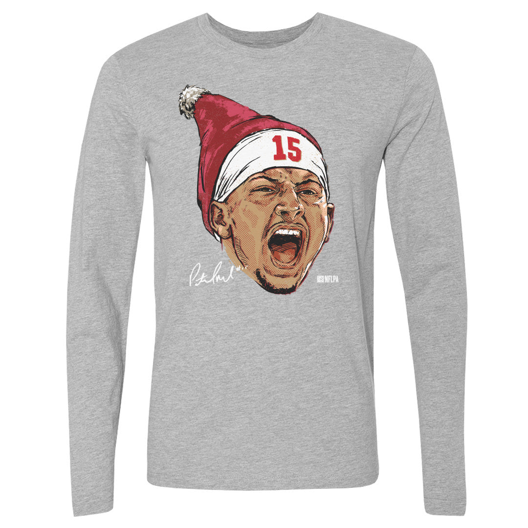Patrick Mahomes Kansas City Portrait Santa Hat